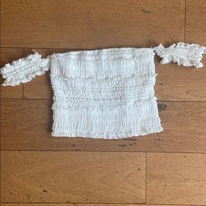 Urban outfitters white off the shoulder crop top!